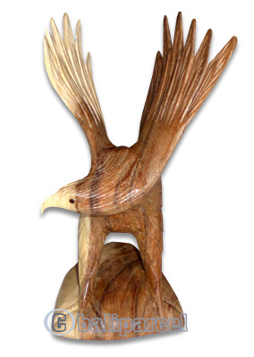Wooden Playing Eagle, Hand Carved From Suar Wood
