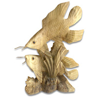 Wooden Arowana Fish, Hand Carved From Waru Wood