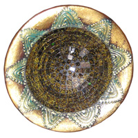 Mosaic Round Bowl Set Of 3, Handmade From Terracotta And Glass