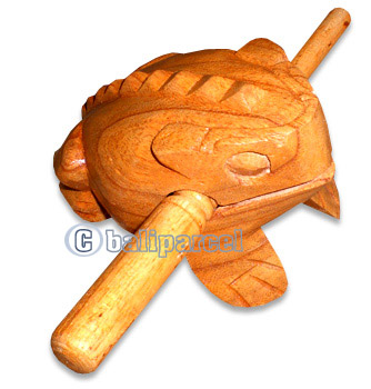 Wooden Sound Frog, Hand Made From Hibiscus Wood