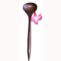 Wooden Soup Spoon, Hand Carved From Coconut Wood