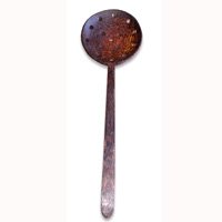 Wooden Spoon With Hole, Hand Carved From Coconut Wood