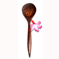 Wooden Spoon For Rice, Hand Carved From Coconut Wood