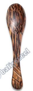 Wooden Salt And Papper Spoon, Hand Carved From Coconut Wood