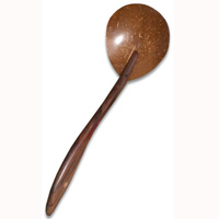 Wooden Soup Spoon, Hand Carved From Coconut Wood