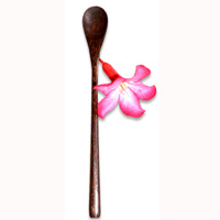 Wooden Long Spoon, Hand Carved From Coconut Wood