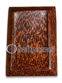 Wooden Soap Dish, Hand Carved From Coconut Wood
