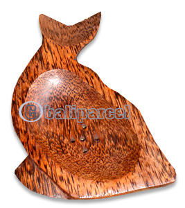Wooden Soap Dish, Hand Carved From Coconut Wood