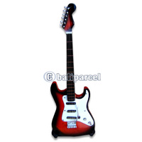 Electric Guitar With Stand, Miniature Of Music Instrument