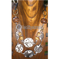 Necklace, From Coconut Shell And Wooden Beads