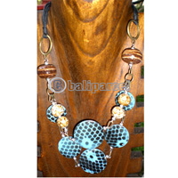 Necklace, From Coconut Shell And Wooden Beads
