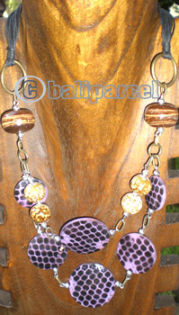 Necklace, From Coconut Shell And Wooden Beads