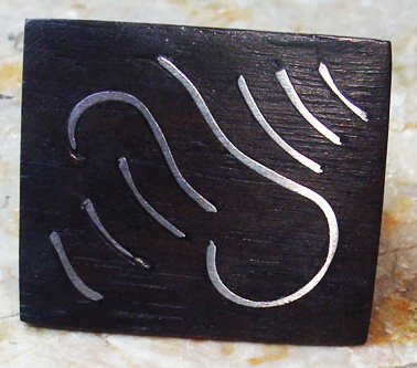 Wooden Ring From Sono Wood Inlaid With Stainless