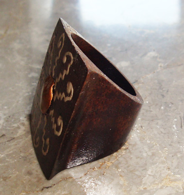 Wooden Ring From Sono Wood With Handpainted