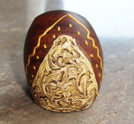 Wooden Ring From Sono Wood With Handpainted