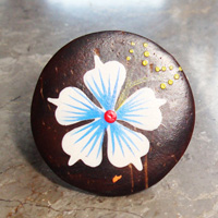 Wooden Ring From Sono Wood With Handpainted
