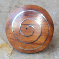 Wooden Ring From Sono Wood Inlaid With Stainless