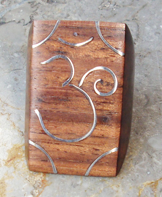 Wooden Ring From Sono Wood Inlaid With Stainless 