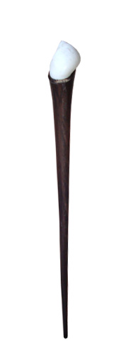 Wooden Hair Ornament Inlaid With Shell