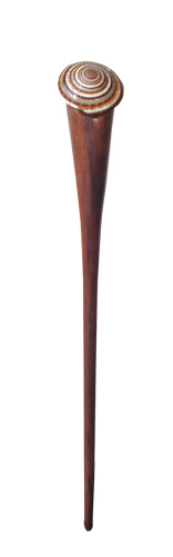 Wooden Hair Ornament Inlaid With Shell