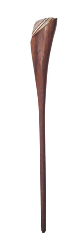 Wooden Hair Ornament Inlaid With Shell
