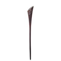 Wooden Hair Ornament Inlaid With Stainless
