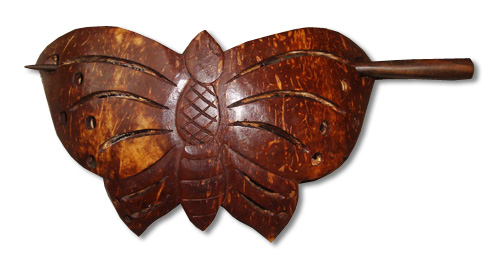 Wooden Handcarved Hair Ornament