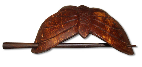 Wooden Handcarved Hair Ornament