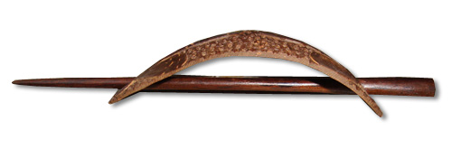 Wooden Handcarved Hair Ornament
