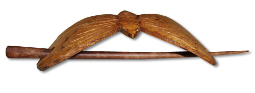 Wooden Handcarved Hair Ornament