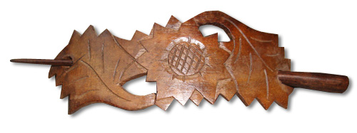 Wooden Handcarved Hair Ornament