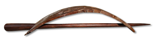 Wooden Handcarved Hair Ornament
