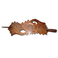Wooden Handcarved Hair Ornament
