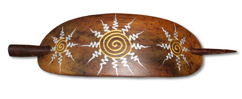 Wooden Handcarved Hair Ornament