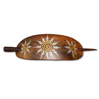 Wooden Handcarved Hair Ornament