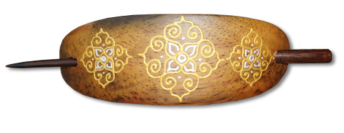 Wooden Handcarved Hair Ornament