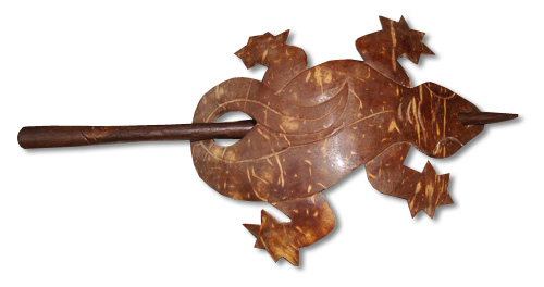 Wooden Handcarved Hair Ornament