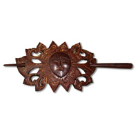 Wooden Handcarved Hair Ornament
