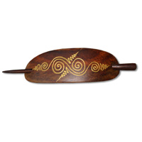 Wooden Handcarved Hair Ornament
