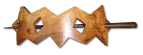 Wooden Handcarved Hair Ornament