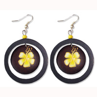 Wooden Handpainted Earring