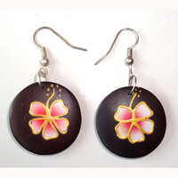 Wooden Handpainted Earring