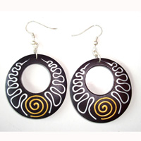 Wooden Handpainted Earring