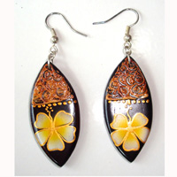 Wooden Handpainted Earring