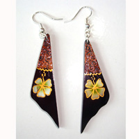 Wooden Handpainted Earring