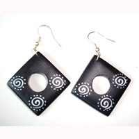 Wooden Handpainted Earring