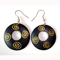 Wooden Handpainted Earring