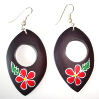 Wooden Handpainted Earring