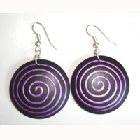 Wooden Handpainted Earring