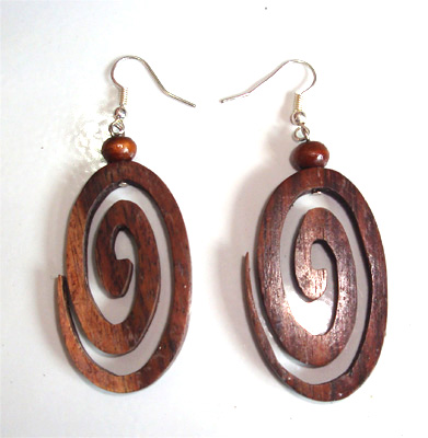 Wooden Plain Earring